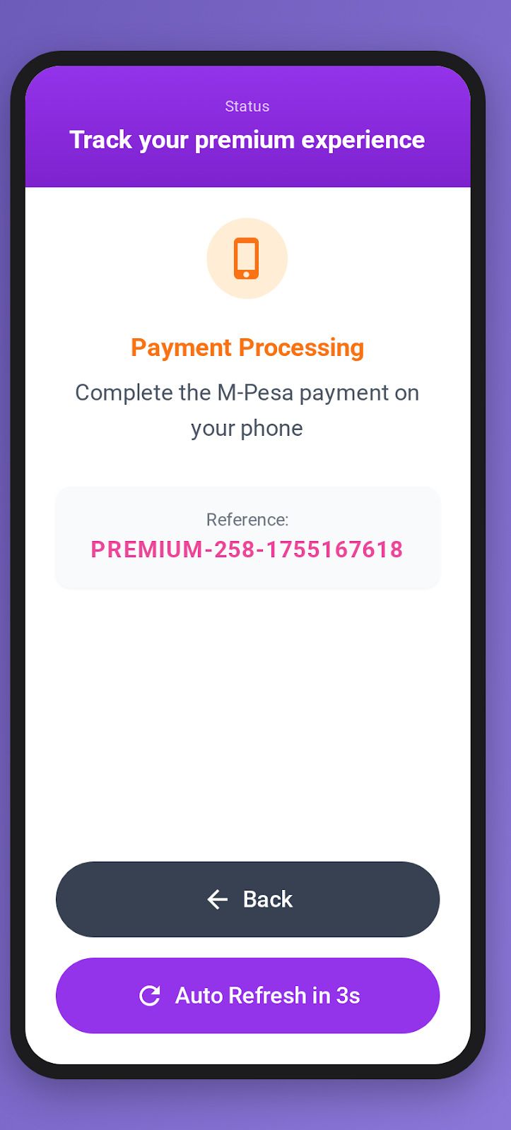 Payment screenshot